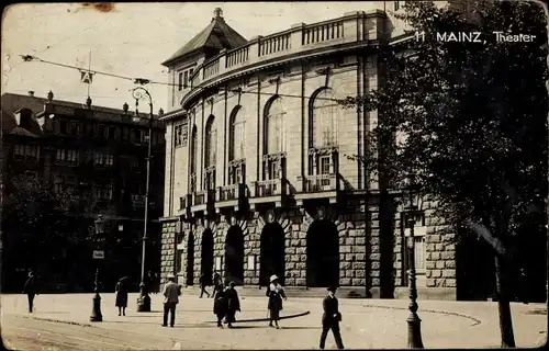 Foto Ak Mainz am Rhein, Theater