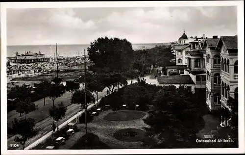 Ak Ostseebad Ahlbeck Heringsdorf Usedom, Strandpromenade, Seebrücke, Häuser