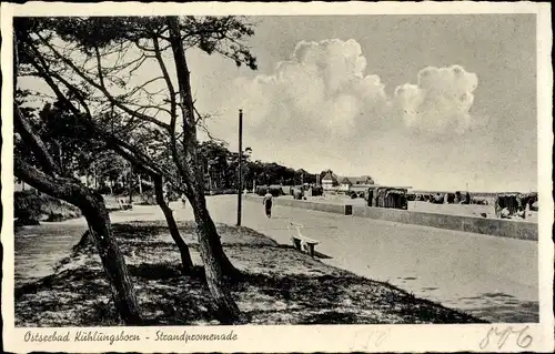 Ak Ostseebad Kühlungsborn, Blick auf Promenade und Strand