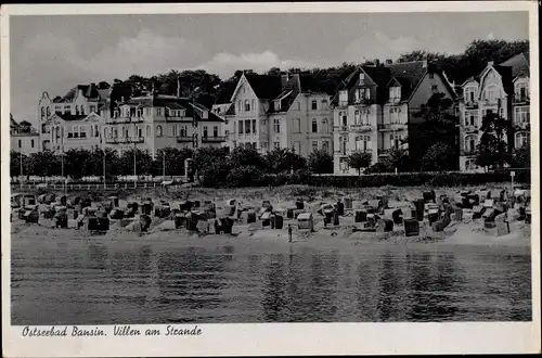 Ak Ostseebad Bansin Heringsdorf auf Usedom, Villen am Strand