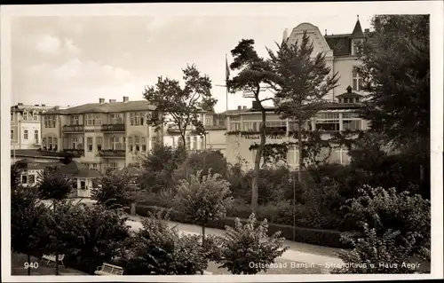 Ak Ostseebad Bansin Heringsdorf auf Usedom, Strandhaus und Haus Aegir