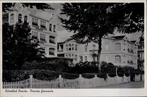 Ak Ostseebad Bansin Heringsdorf auf Usedom, Pension Germania