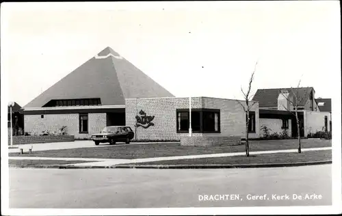 Ak Drachten Friesland Niederlande, Geref. Kerk De Arke
