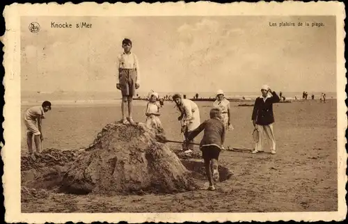 Ak Knokke Heist Heyst Knocke sur Mer Westflandern, Les plaisirs de la plage