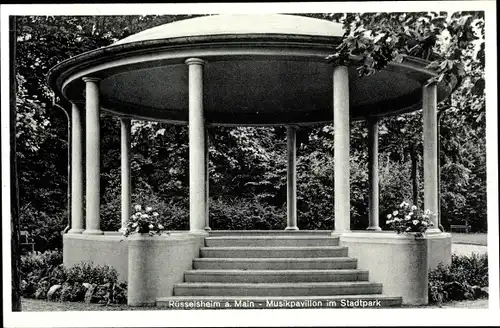 Ak Rüsselsheim am Main Hessen, Musikpavillon im Stadtpark