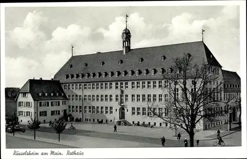 Ak Rüsselsheim in Hessen, Rathaus