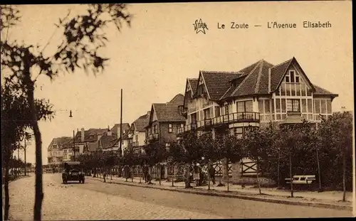 Ak Zoute Knokke Heist Westflandern, L'Avenue Elisabeth