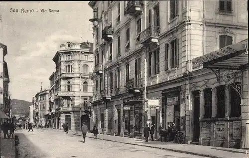 Ak San Remo Ligurien, Via Roma
