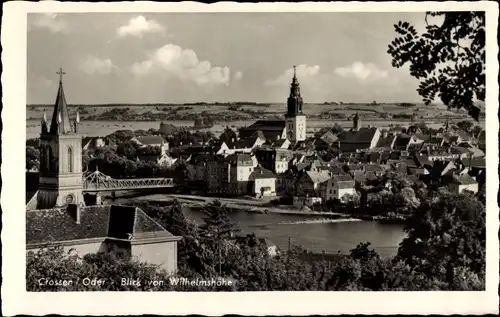 Ak Krosno Odrzańskie Crossen Oder Ostbrandenburg, Blick von der Wilhelmshöhe