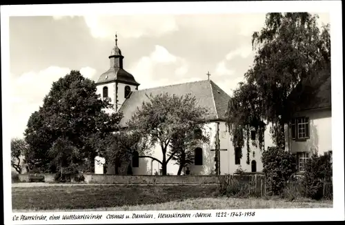 Ak Neunkirchen im Odenwald Modautal, Ev. Pfarrkirche, einst Wallfahrtskirche Cosmas und Damian