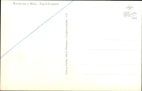 Ak Wertheim am Main, Engelsbrunnen, Kirchturm, Fachwerkhäuser