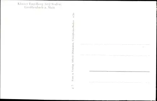 Ak Großheubach am Main Unterfranken, Kloster Engelberg, Schwalbe mit Gruß