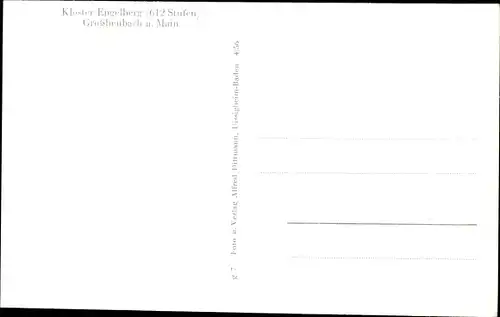 Ak Großheubach am Main Unterfranken, Kloster Engelberg, Schwalbe mit Gruß