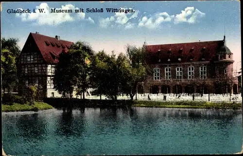 Ak Gladbeck im Ruhrgebiet Westfalen, Museum mit Schloß Wittringen