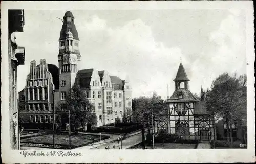 Ak Gladbeck Westfalen, Blick auf das Rathaus, Außenansicht