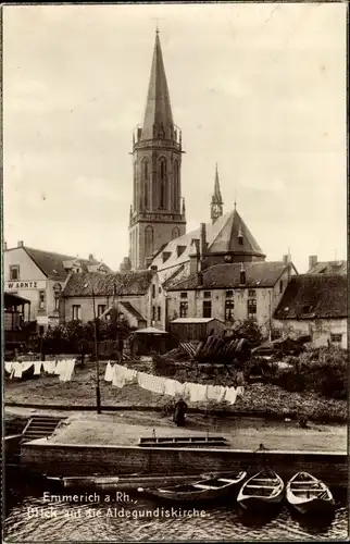 Ak Emmerich am Niederrhein, Blick auf die Aldegundiskirche