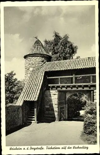 Ak Weinheim an der Bergstraße Baden, Fuchsturm auf der Wachenburg