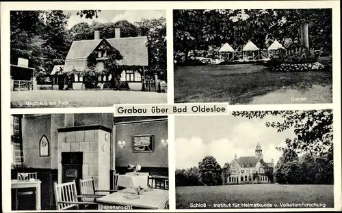 Ak Bad Oldesloe in Schleswig Holstein, Gasthaus am Park, Horst Helmholz, Garten, Inneres, Schloss