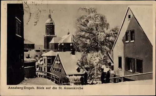 Ak Annaberg Buchholz im Erzgebirge, Blick auf die Annenkirche