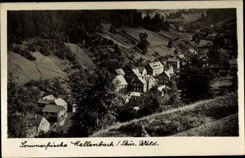 Ak Mellenbach Glasbach im Schwarzatal Thüringen, Teilansicht