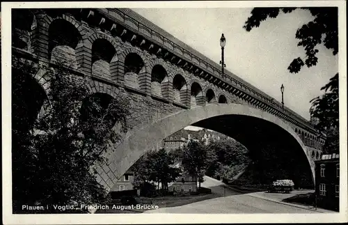 Ak Plauen im Vogtland, Friedrich August Brücke
