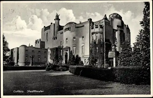 Ak Cottbus Brandenburg, Blick auf das Stadttheater