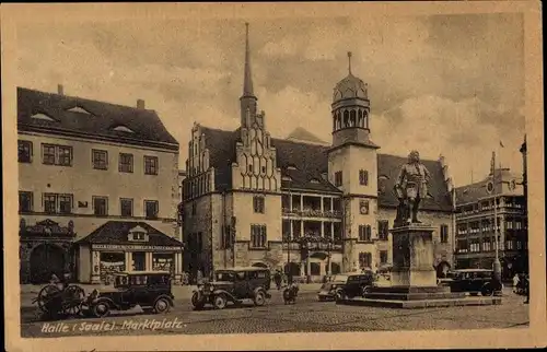 Ak Halle an der Saale, Marktplatz