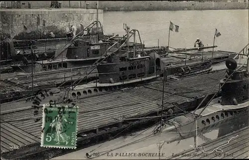 Ak La Pallice Rochelle Charente Maritime, les sous-marins