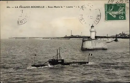 Ak La Pallice Rochelle Charente Maritime, le sous-marin Loutre