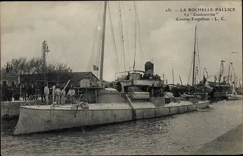 Ak La Pallice Rochelle Charente Maritime, la Couleuvrine, Contre torpilleur