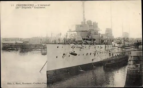 Ak Cherbourg Manche, l'Arsenal, le Dupleix Croiseur