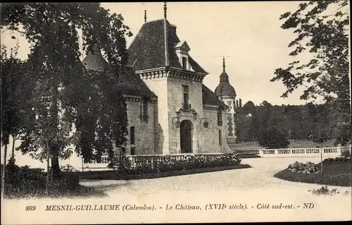 Ak Le Mesnil Guillaume Calvados, le Château côté sud est