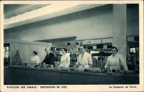 Ak Paris, Exposition de 1937, Pavillon des Tabacs, Le Comptoir de Vente