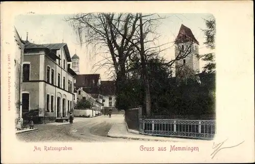 Ak Memmingen in Schwaben, Ratzengraben