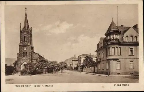 Ak Oberlahnstein Lahnstein am Rhein, Nord Allee, Kirche