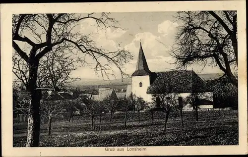 Ak Lonsheim in Rheinhessen, Blick zur Kirche