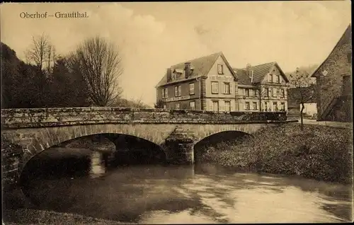 Ak Oberhof Graufthal Eschbourg Eschburg Elsass Bas Rhin, Hotel Mathis Oberhof, Brücke