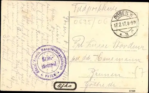 Ak Poznań Posen, Alter Markt mit Rathaus