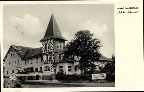 Ak Marburg an der Lahn, Hotel Restaurant Schöne Aussicht