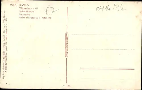 Ak Wieliczka Groß Salze Polen, Salzsudhaus