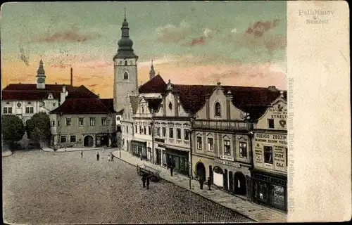 Ak Pelhřimov Pilgram Region Hochland, Namesti, Kirche, Marktplatz