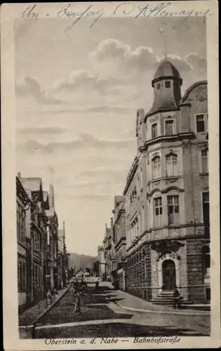 Ak Idar Oberstein an der Nahe, Bahnhofstraße