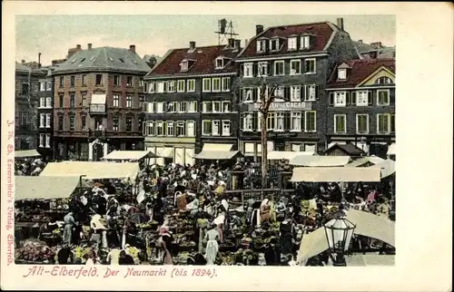 Ak Elberfeld Wuppertal, Neumarkt bis 1894