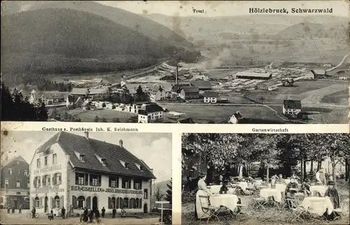 Ak Hölzlebruck Neustadt im Breisgau Schwarzwald, Panorama, Gasthaus zum Posthäusle, Gartenwirtschaft