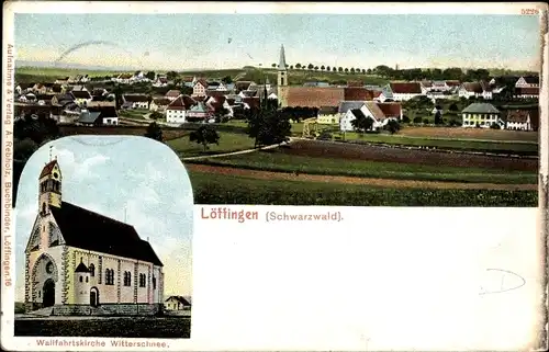 Ak Löffingen im Schwarzwald, Gesamtansicht, Wallfahrtskirche Witterschnee