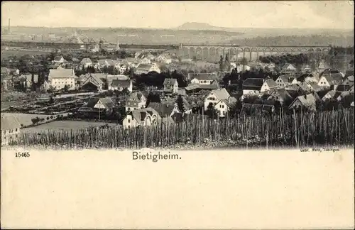 Ak Bietigheim in Württemberg, Panorama, Viadukt