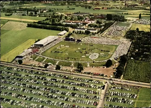 Ak Aachen in Nordrhein Westfalen, Reiterstadion Aachen Soers, Vogelschau