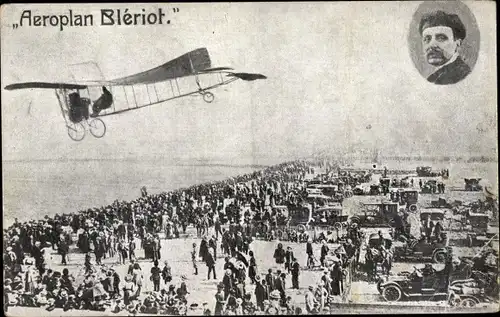 Ak Aeroplan Bleriot, Flugzeug, flugzeugpionier