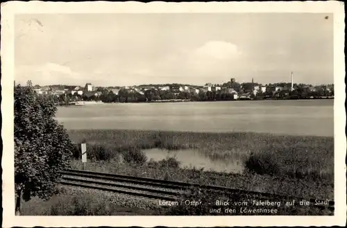 Ak Giżycko Lötzen Lözen Masuren Ostpreußen, Blick vom Tafelberg