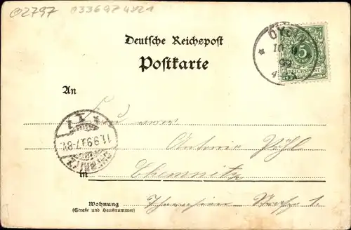 Ak Oybin in der Oberlausitz, Berg Oybin vom Pferdeberge aus